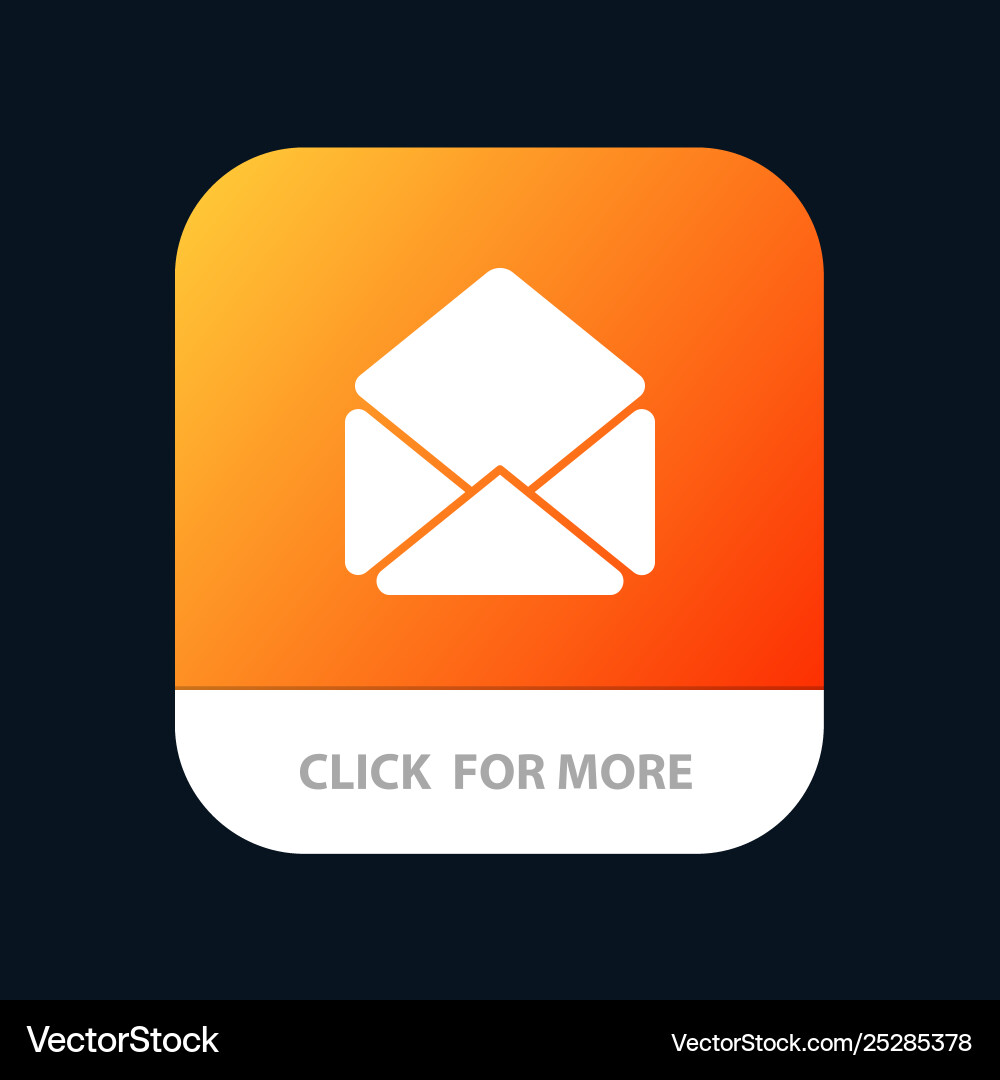 Email App Icon - Open Mail Vector Image