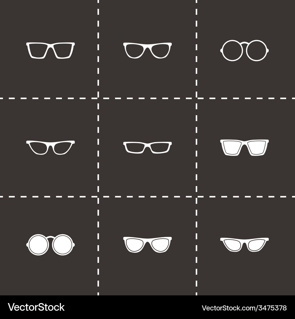 Glasses icon set Vector Image