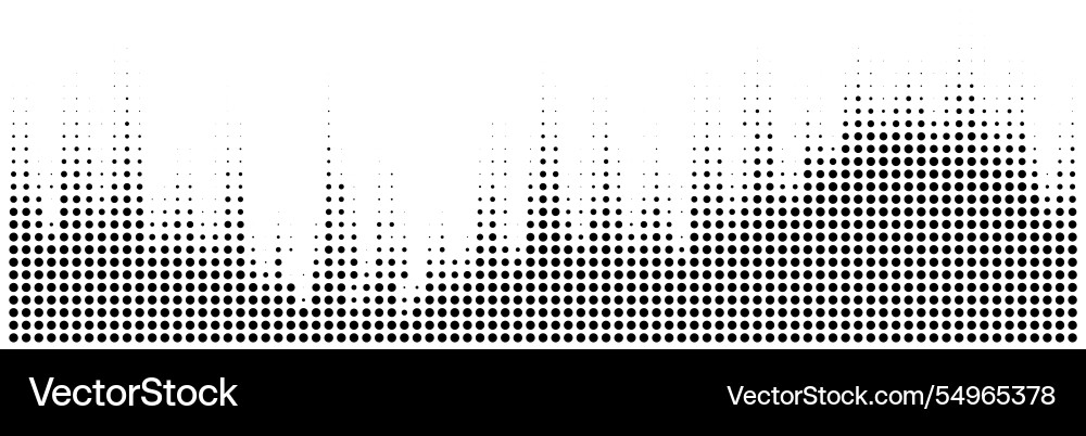 Halftone wavy pattern dots texture Halftone wavy pattern dots texture vector image