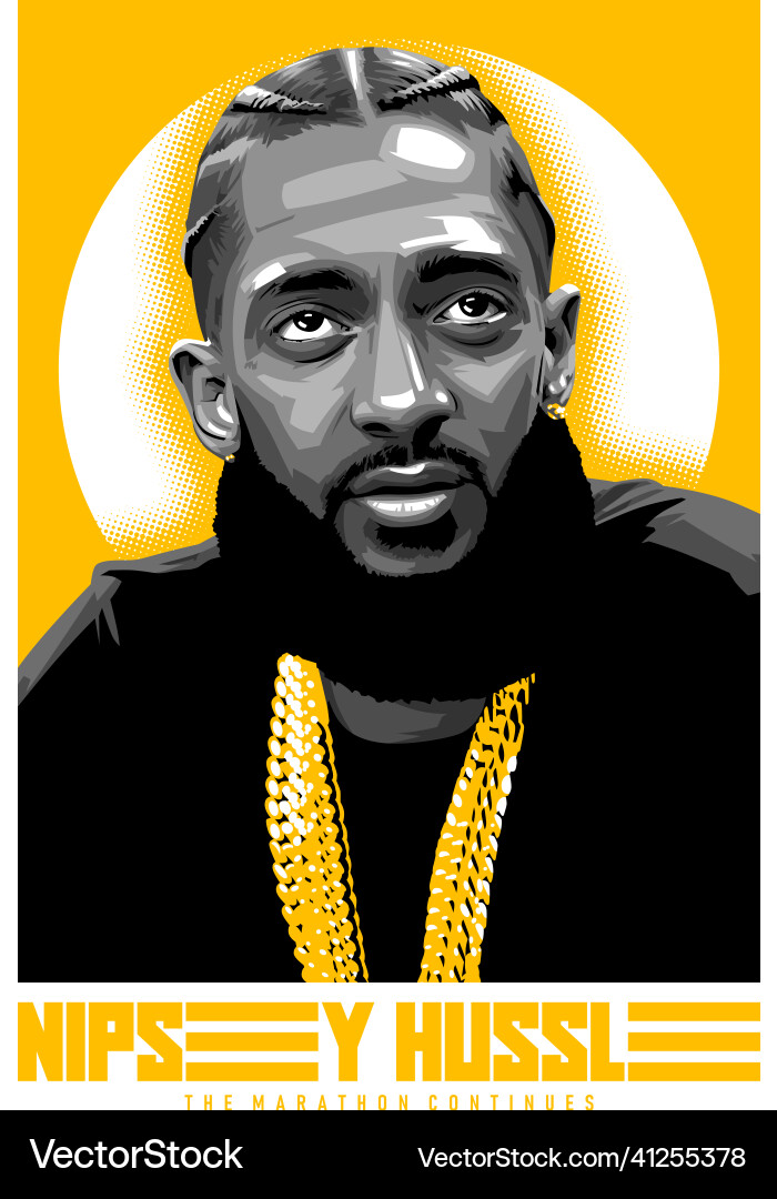 Nipsey Hussle Portrait Vector Image