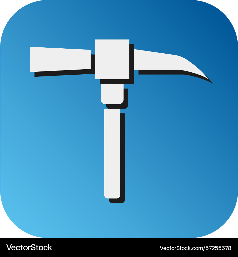 Pick mattock glyph gradient background icon Vector Image
