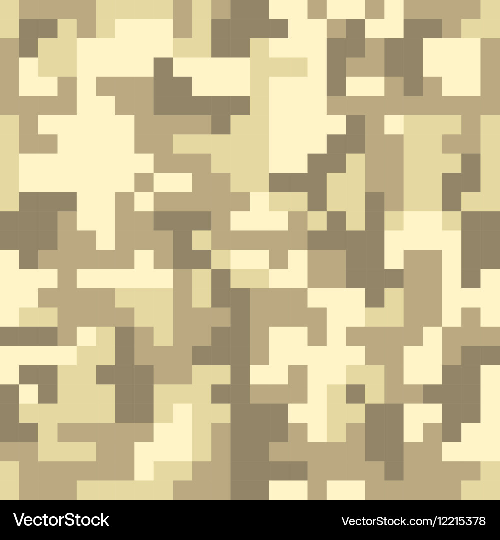 Pixel Camo Brown Desert Pattern Royalty Free Vector Image