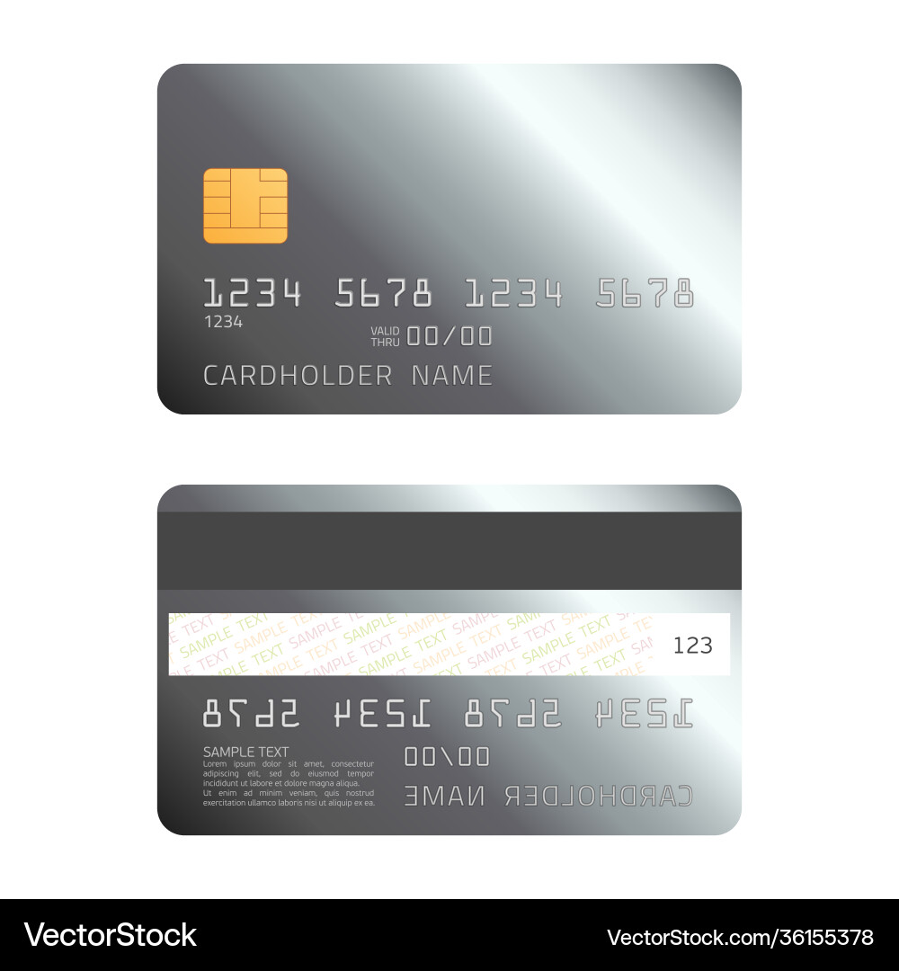 Platinum credit card Platinum credit card vector image