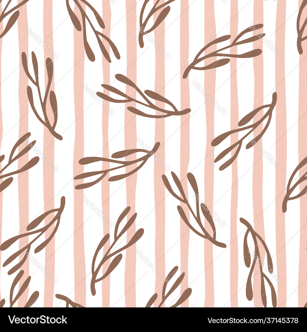 Random seamless pattern with simple branches Random seamless pattern with simple branches vector image