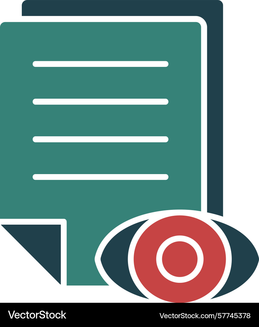Reading list glyph multi color icon Vector Image