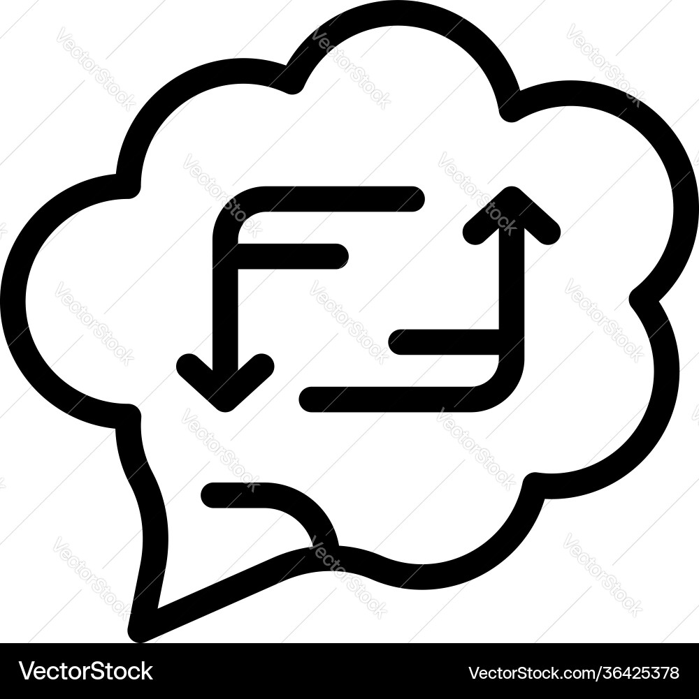 Repost button icon outline style Repost button icon outline style vector image