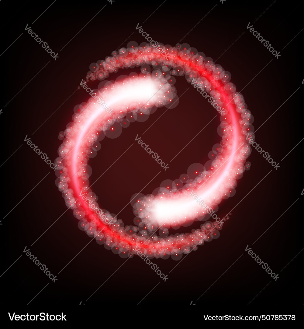Rotating red light shiny with sparkles flat Rotating red light shiny with sparkles flat vector image