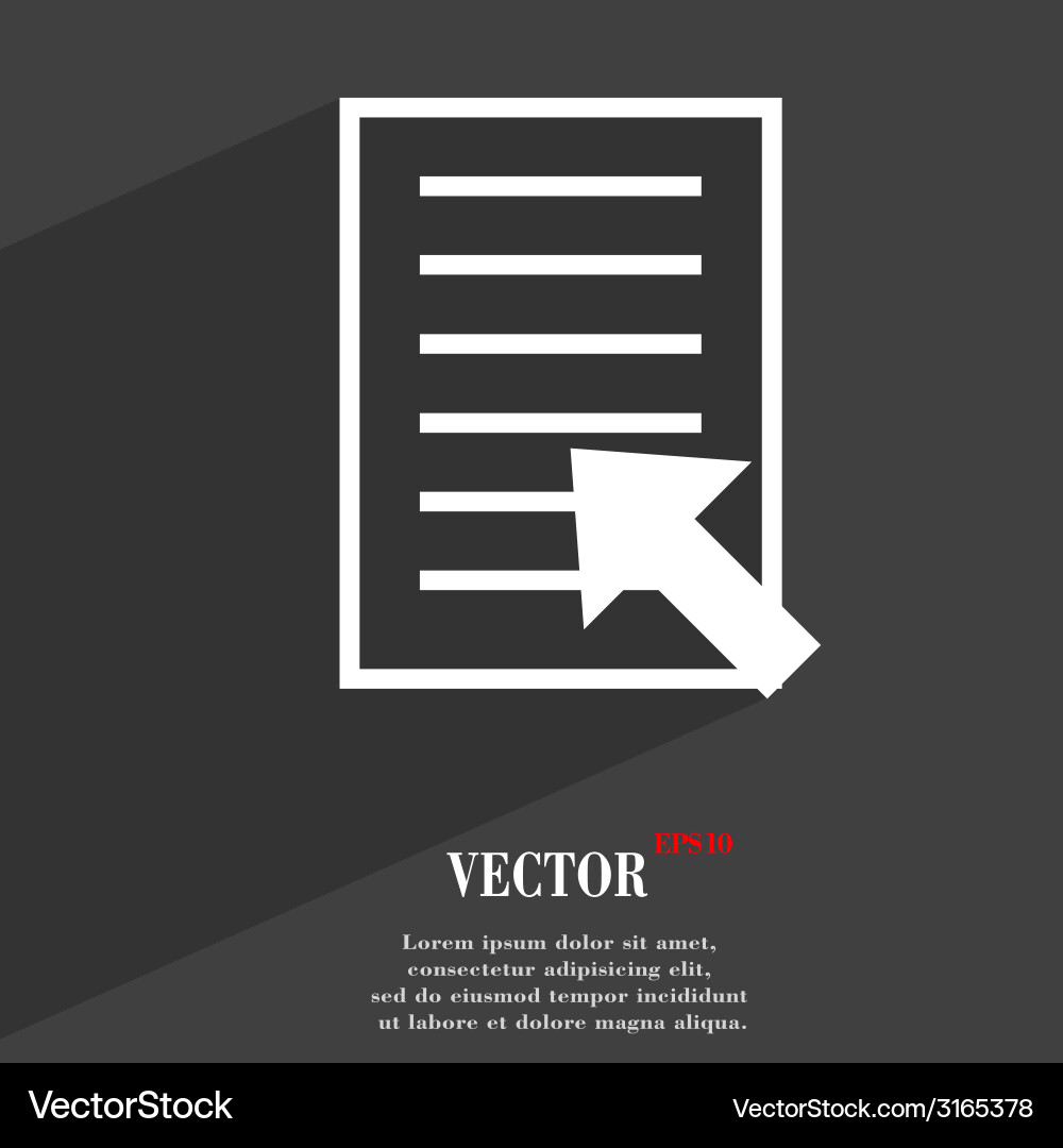 Text file icon symbol flat modern web design Vector Image