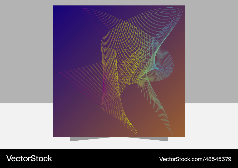 Abstract background design colorful line e Vector Image