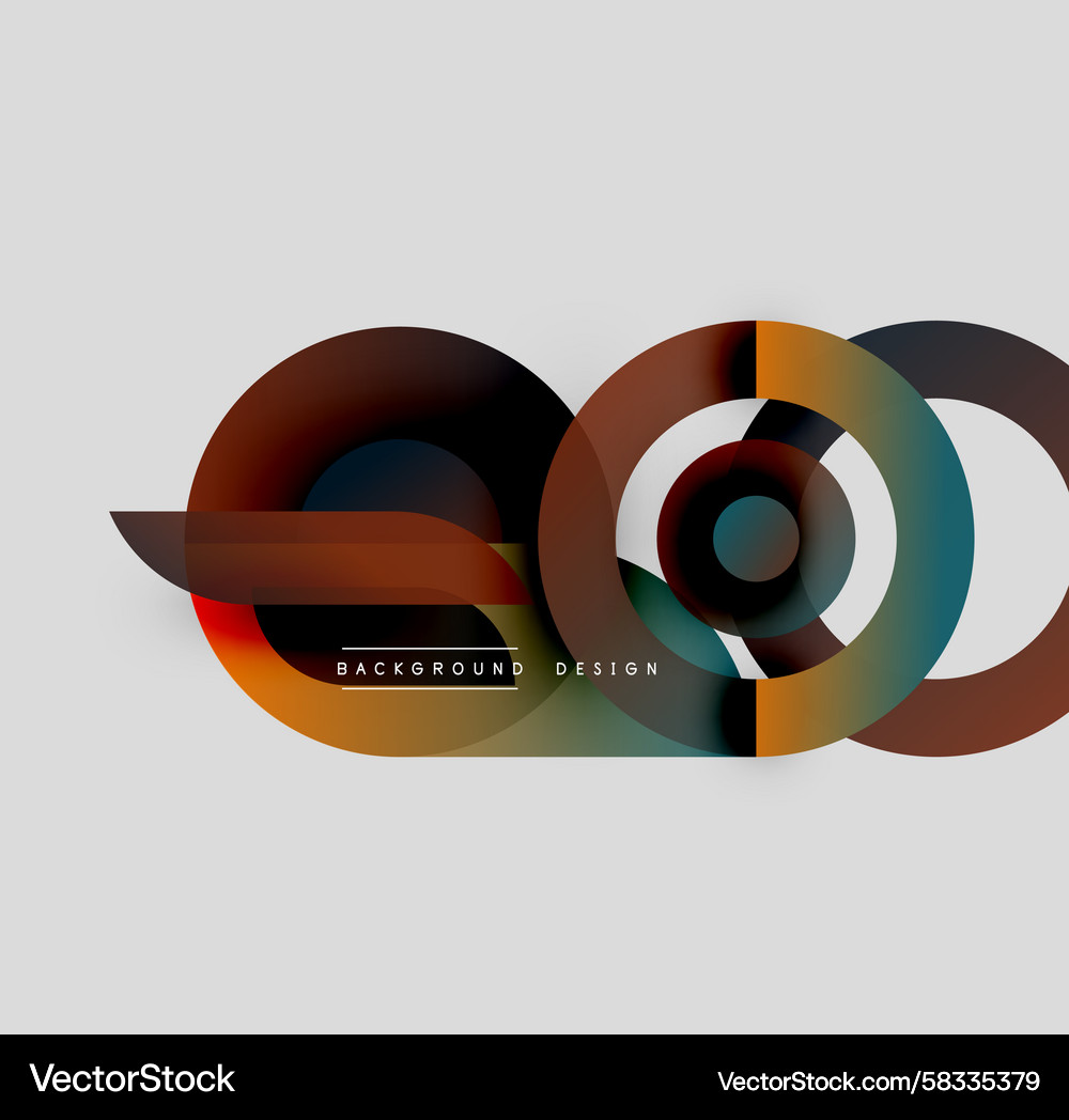Abstract geometric shapes overlap creating Vector Image