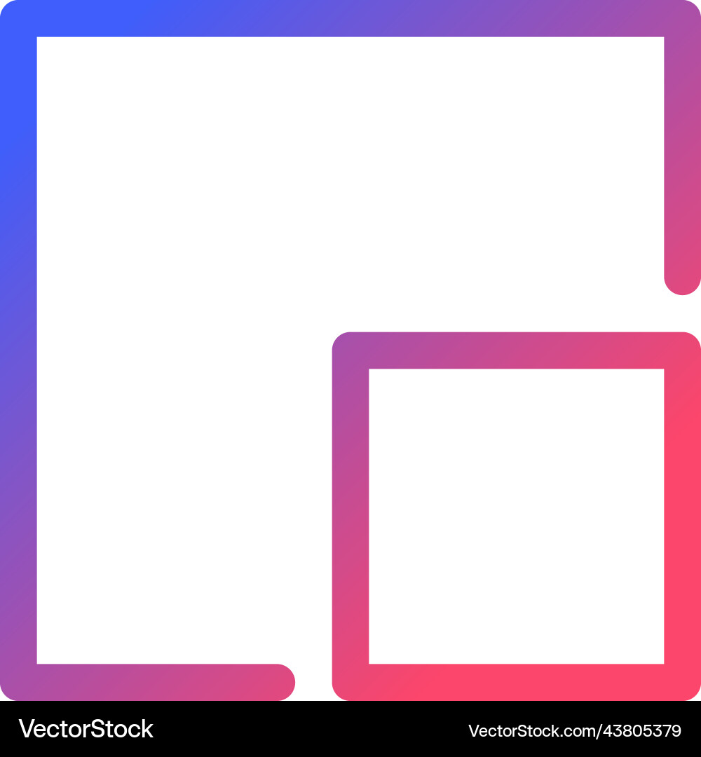Full screen mode pixel perfect gradient linear ui Vector Image