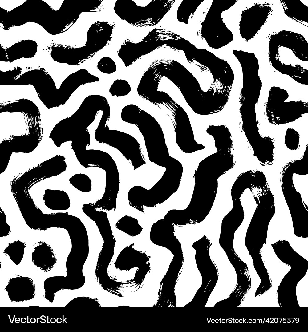 Seamless pattern with curved line brush strokes Seamless pattern with curved line brush strokes Vector Image