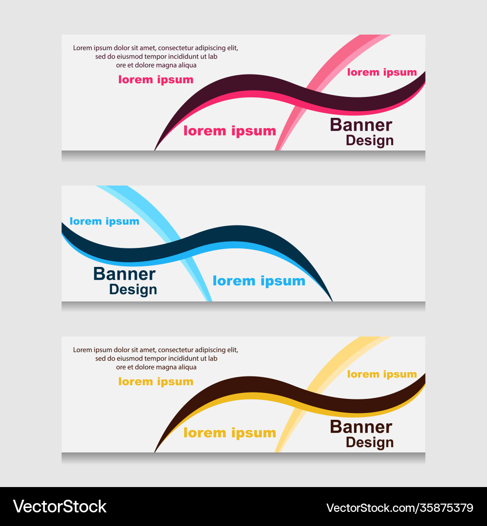 Set design print banner or web template can Set design print banner or web template can Vector Image