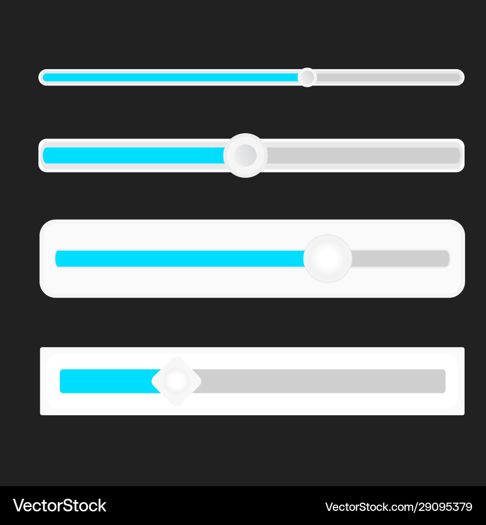 Slider knob for volume indicator set Vector Image