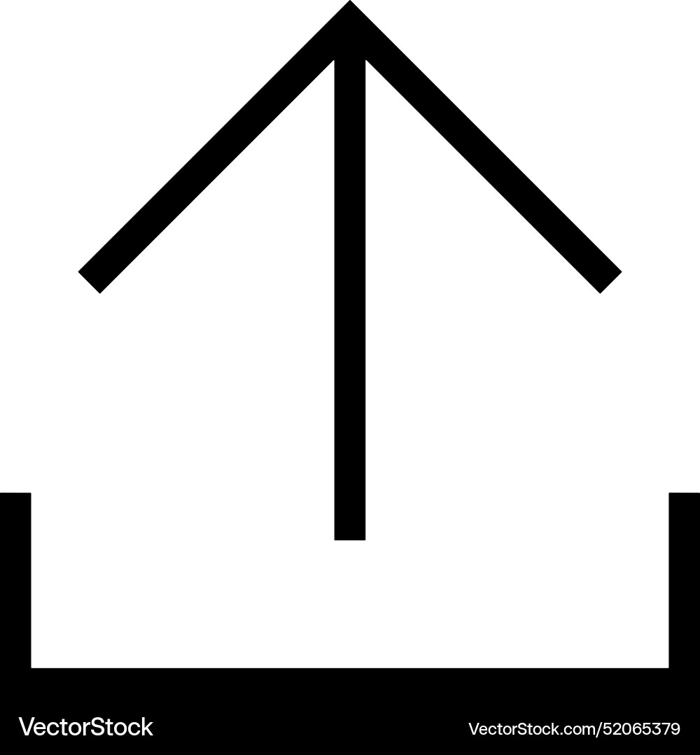 Upload outline icon symbol image Vector Image