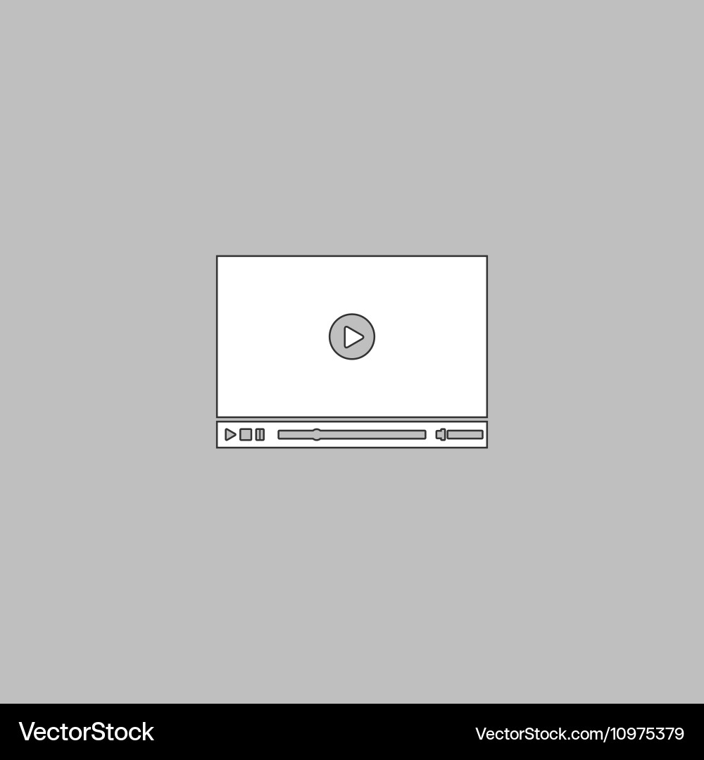 Video player computer symbol vector image