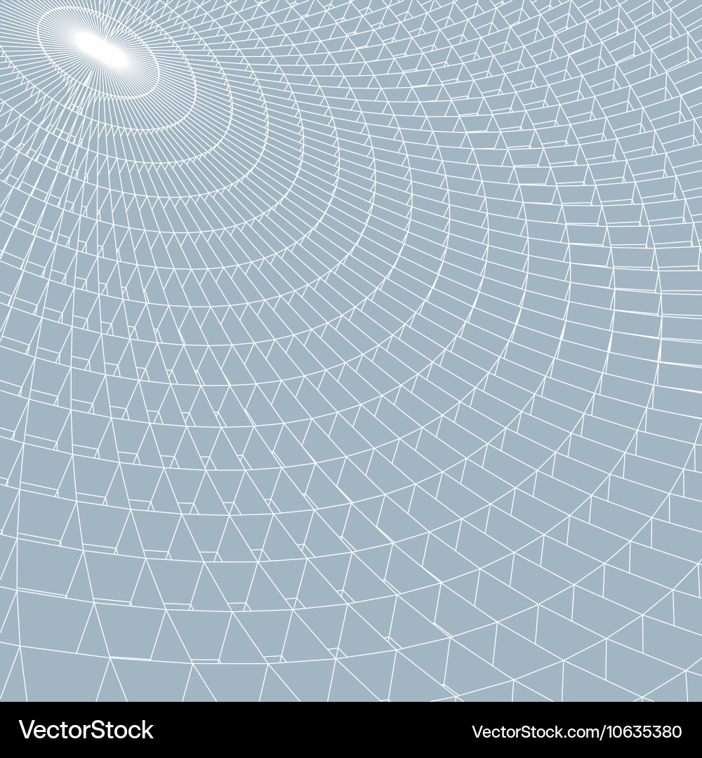 Abstract 3d illuminated distorted mesh sphere vector image