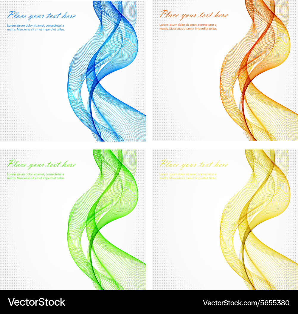 Abstract colorful background with wave Vector Image