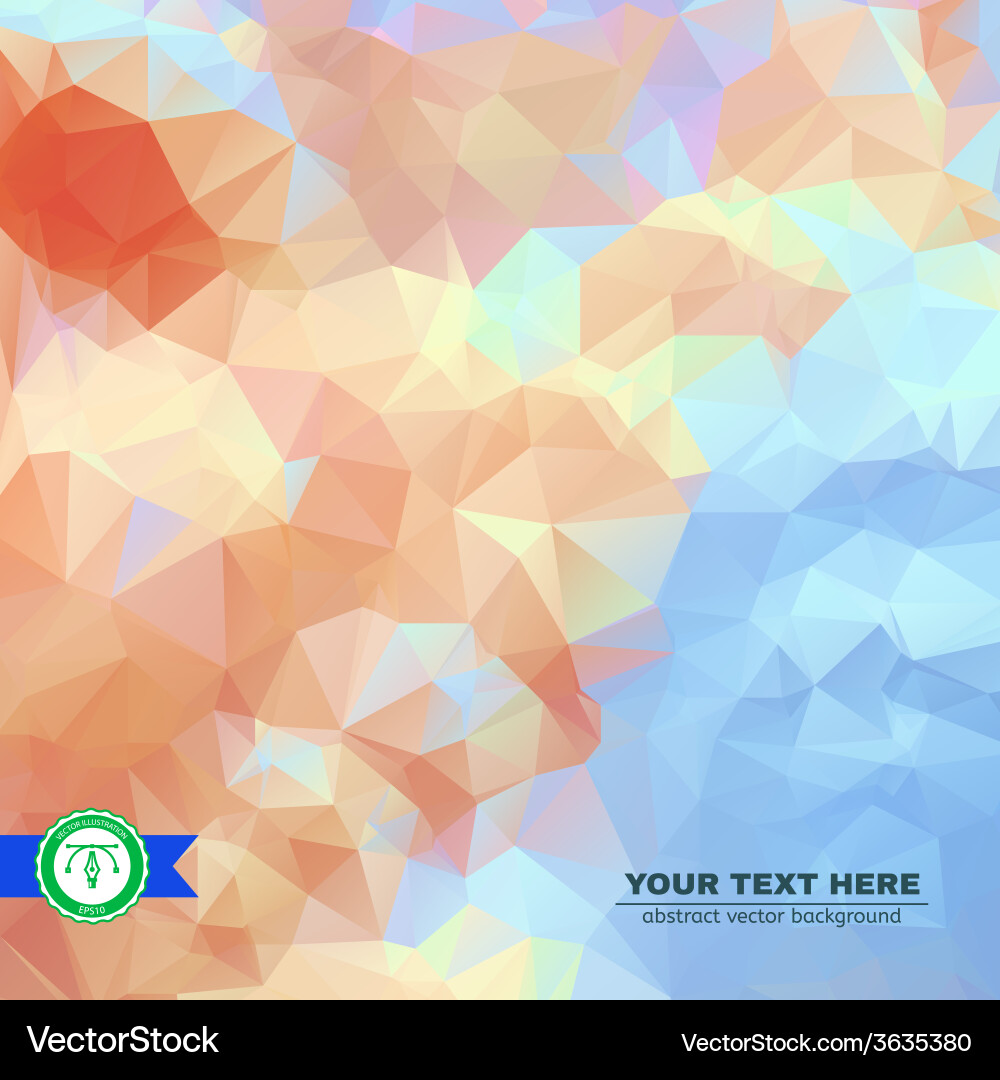 Abstract colorful triangles background vector image