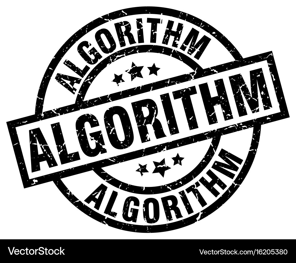Algorithm round grunge black stamp Vector Image
