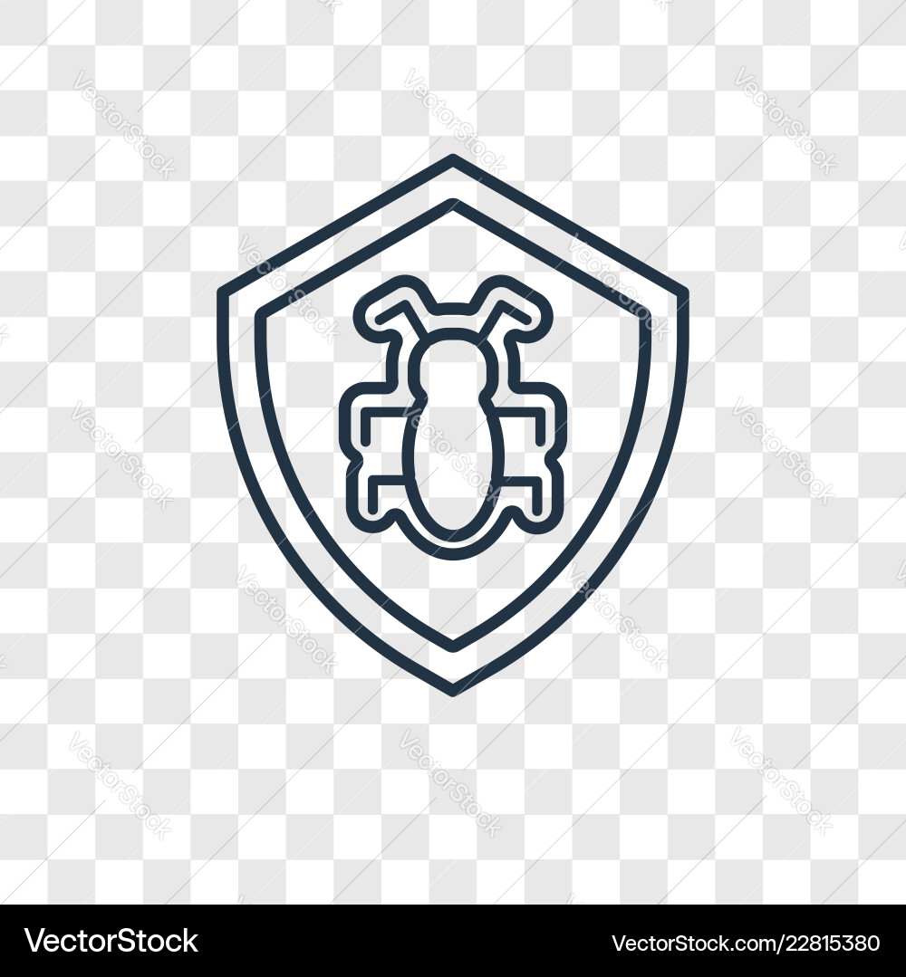 Bug report concept linear icon isolated Bug report concept linear icon isolated Vector Image