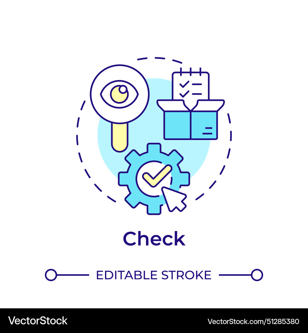 Check multi color concept icon Check multi color concept icon vector image