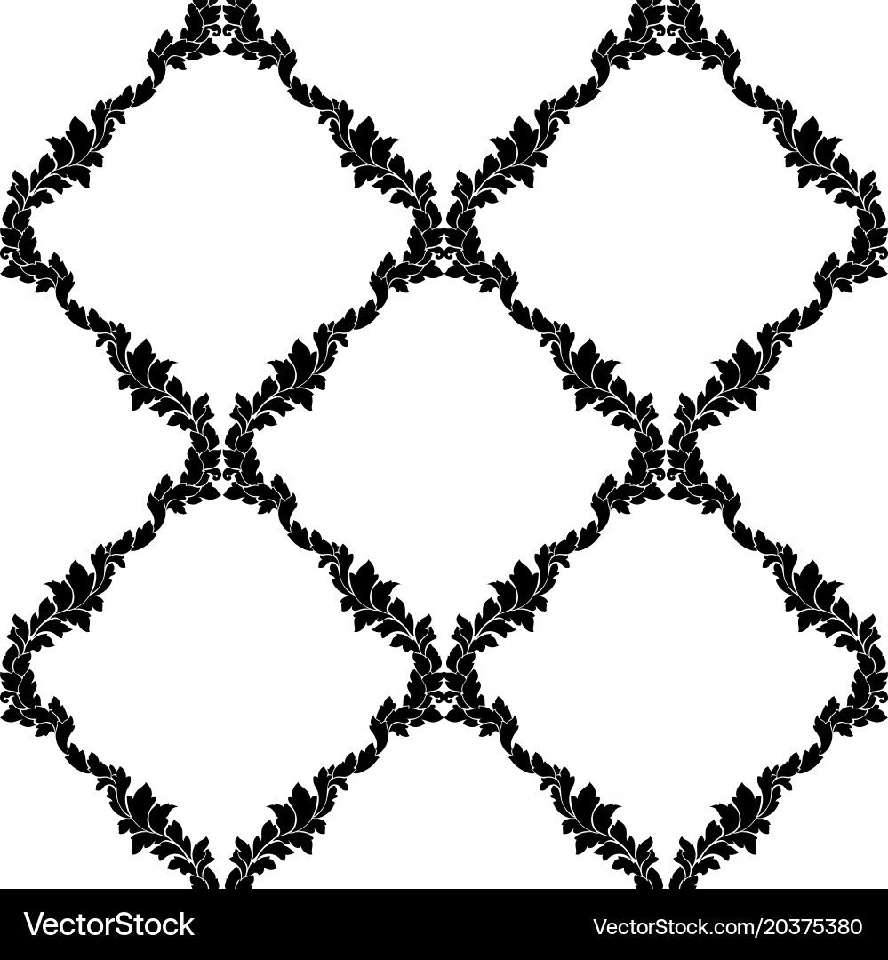 Damask seamless pattern intricate design Vector Image