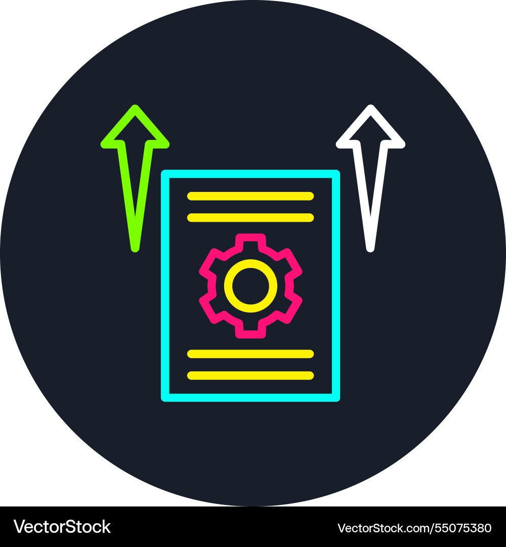 Development plan line multi color icon Vector Image