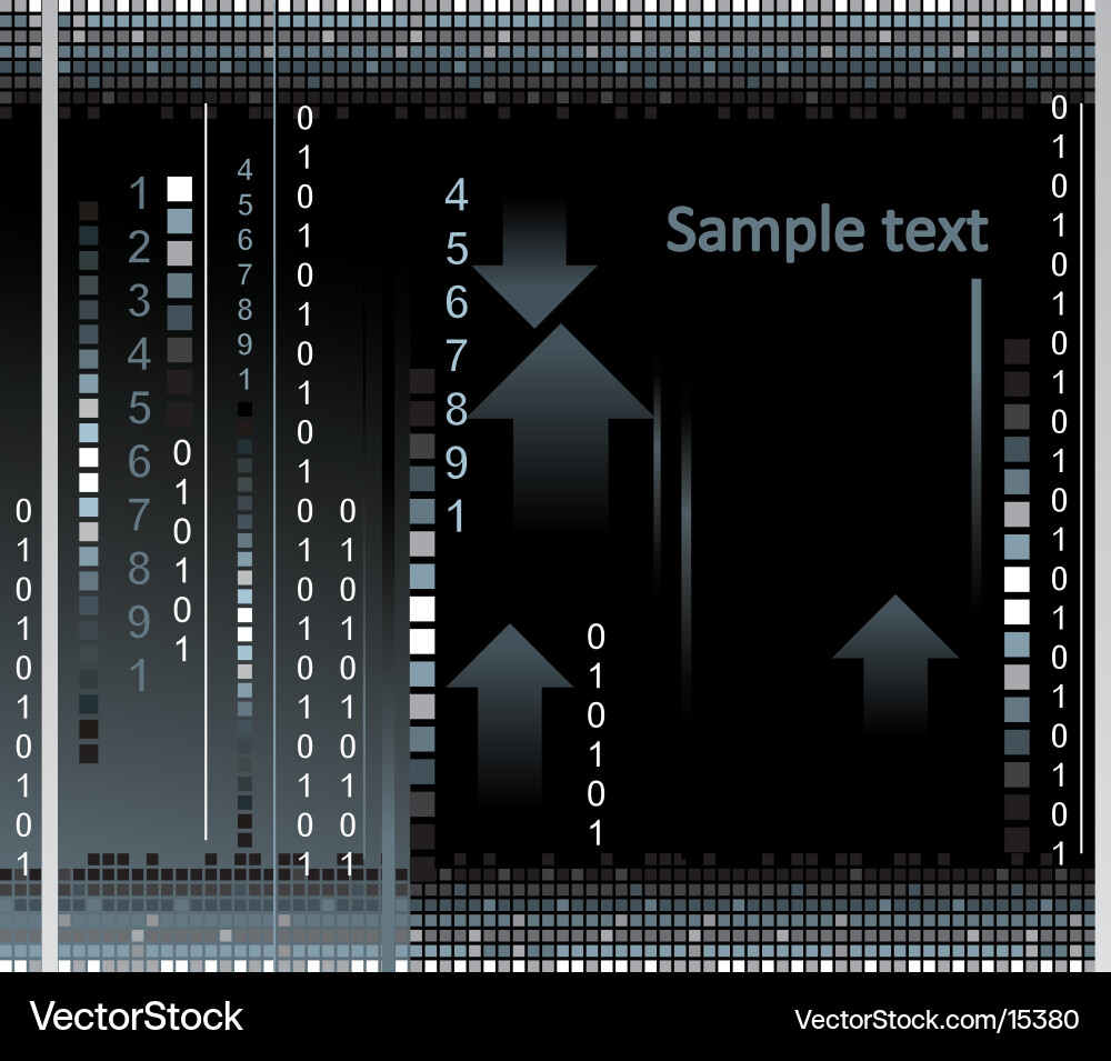 Digitaler Hintergrund mit Binary Code Vektorbild