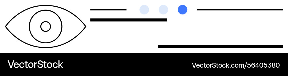 Eye-focused design with visual progress elements Vector Image
