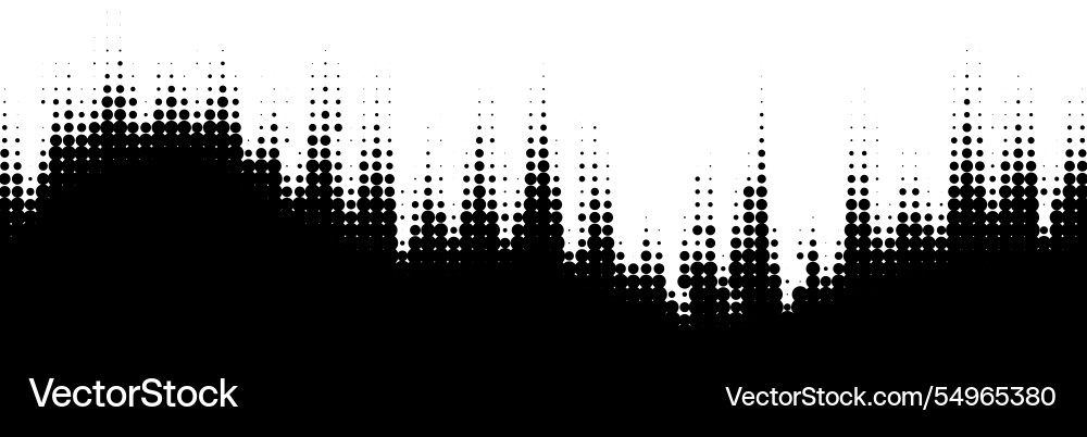 Halftone wavy pattern dots texture Halftone wavy pattern dots texture vector image
