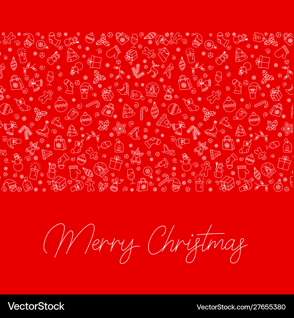 Holiday and christmas background with icons Holiday and christmas background with icons vector image