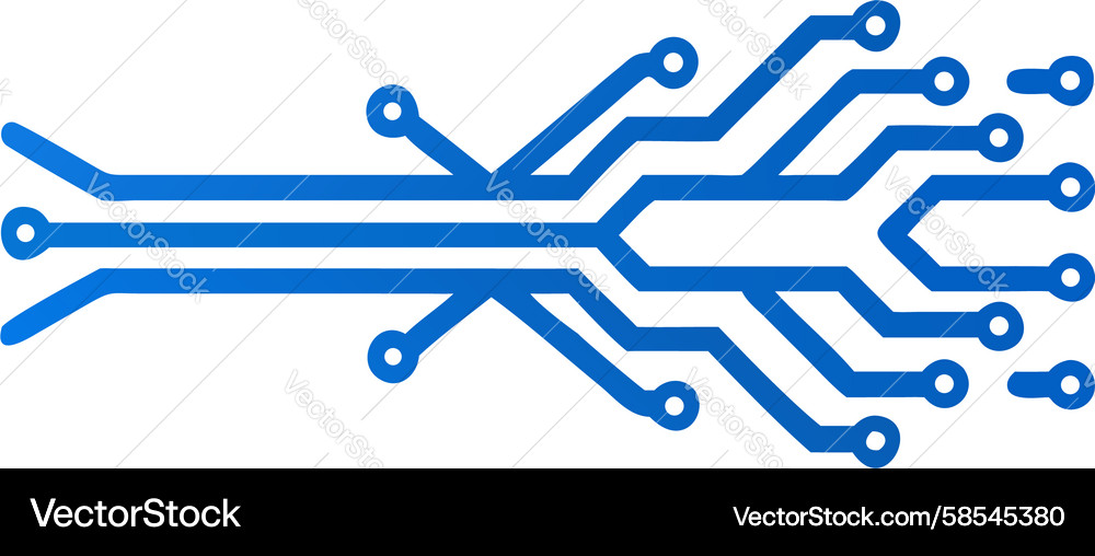 Intricate Circuit Lines - AI Tech Vector Image