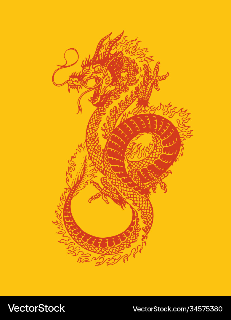 Japanischer Drache mythologisches Tier oder asiatisch Japanischer Drache mythologisches Tier oder asiatisch vektorbild