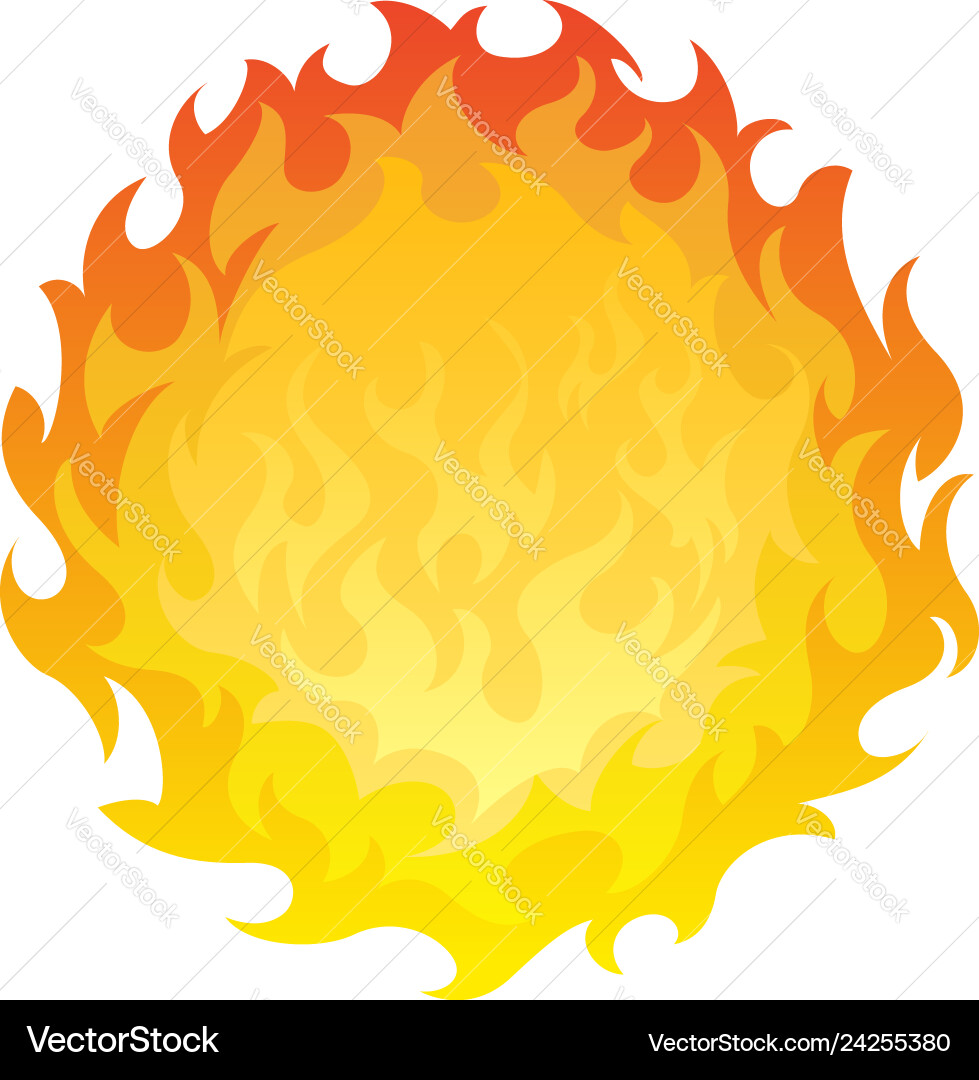 Round fireball design element Vector Image