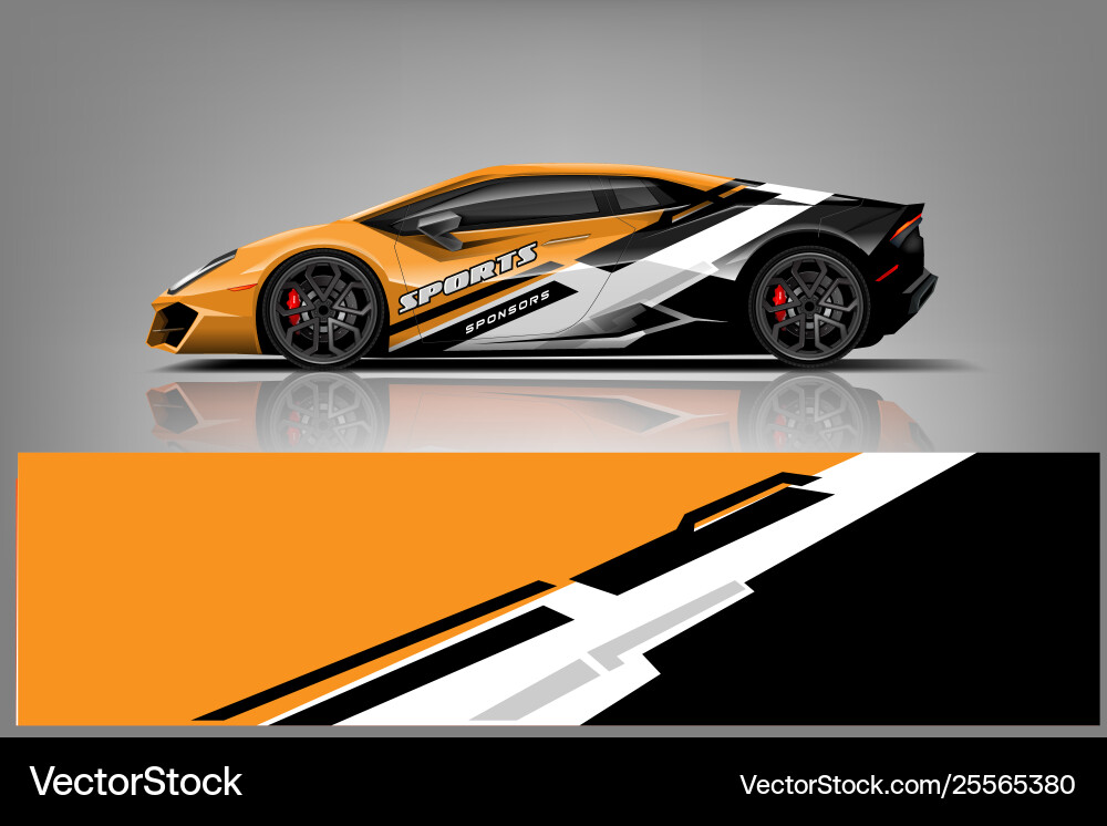 Sport Auto Racing Wrap Design Sport Auto Racing Wrap Design vektorbild