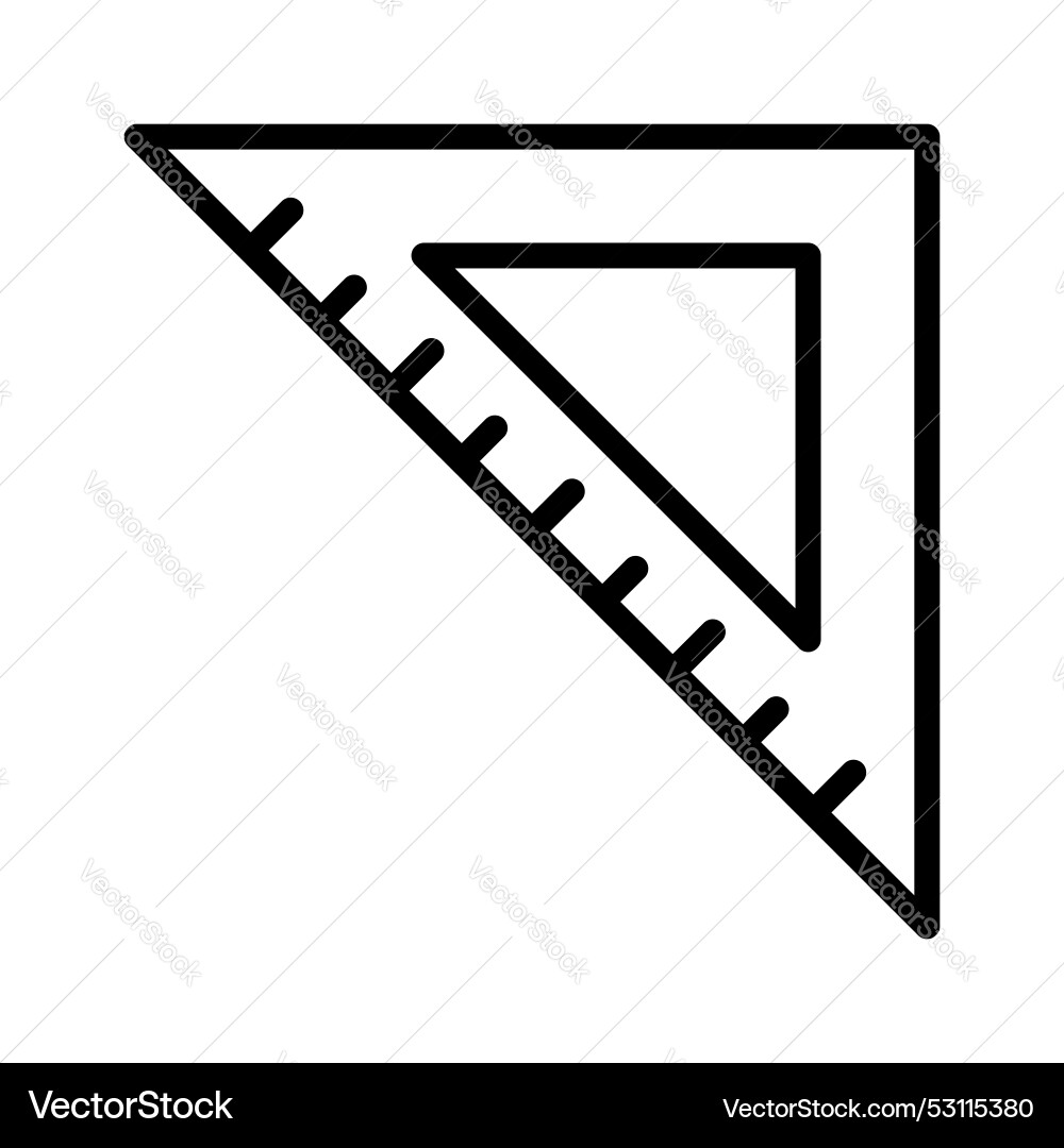 Triangular ruler design ready for premium use Vector Image
