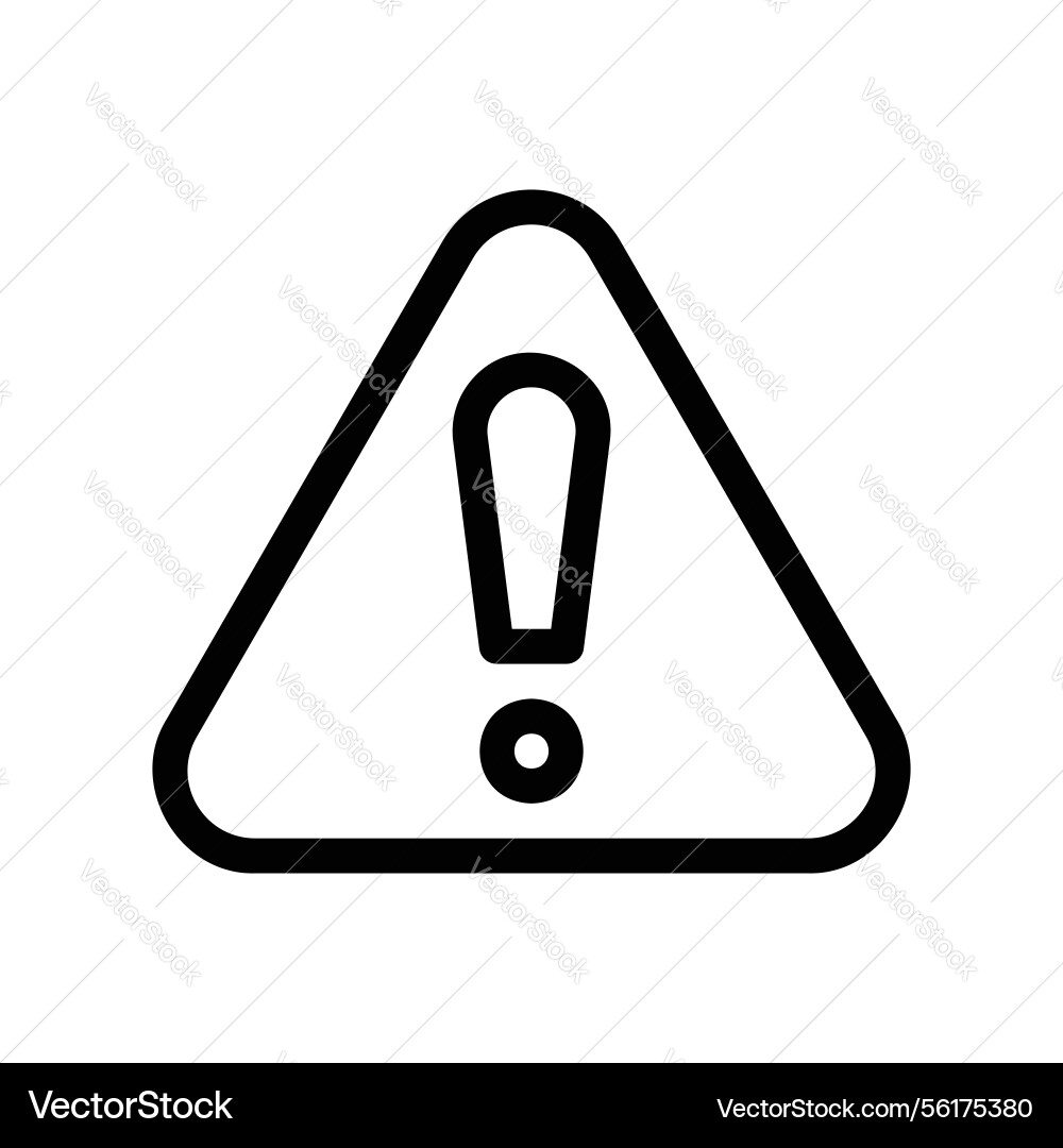 Triangular warning sign with exclamation mark vector image