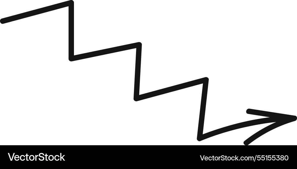 Zigzag arrow pattern ripples stroke vector image