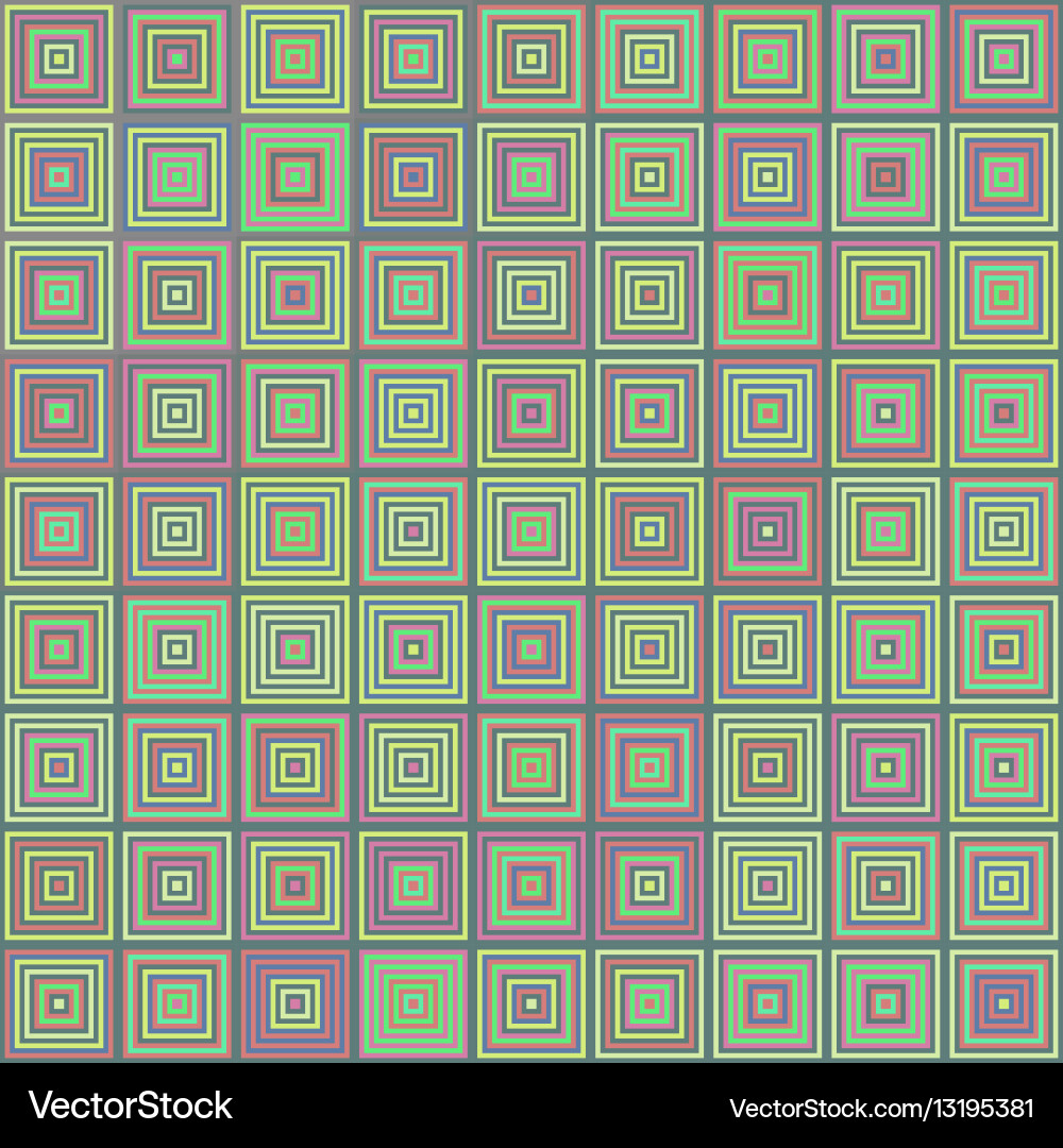 Abstract concentric square mosaic background Vector Image