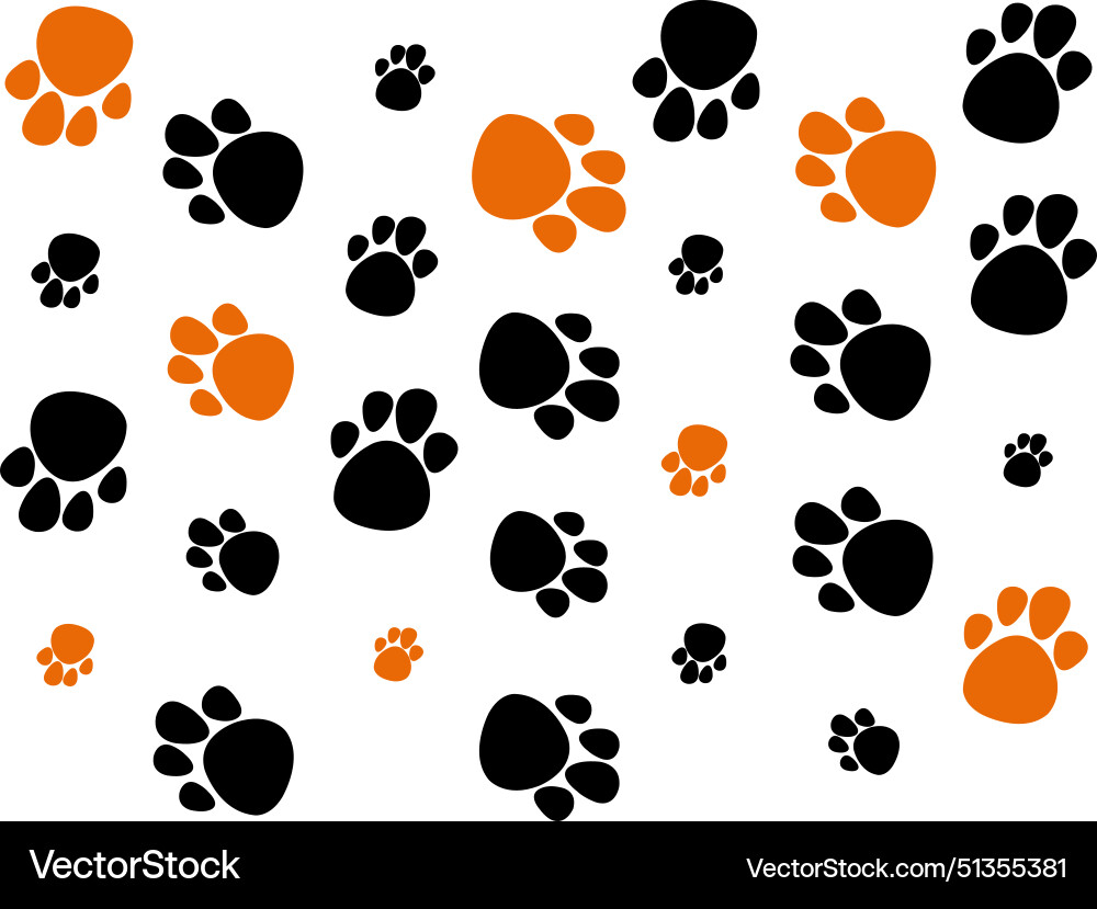 Different shape foot print color pattern Vector Image