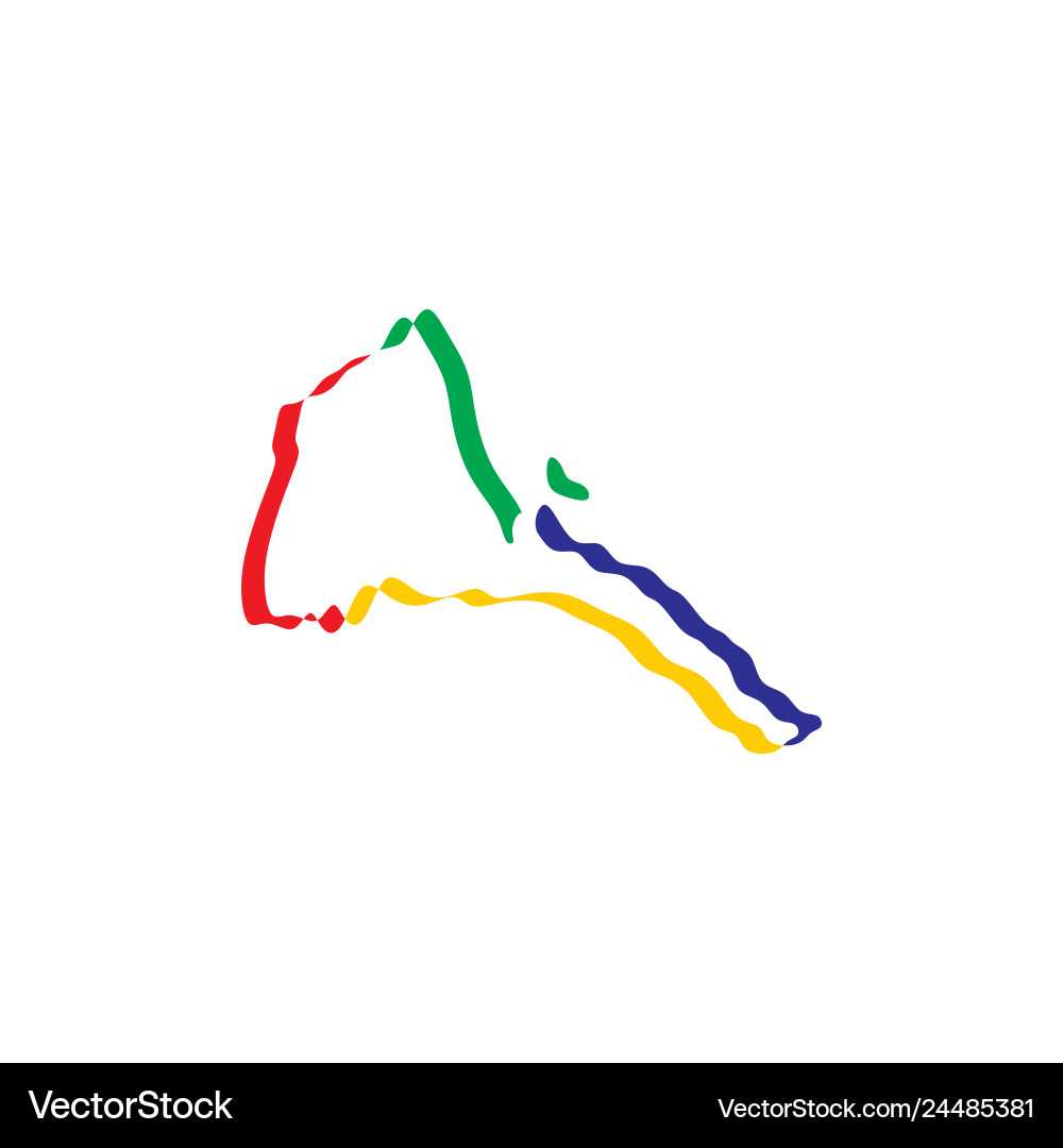 Eritrea map icon design element Vector Image