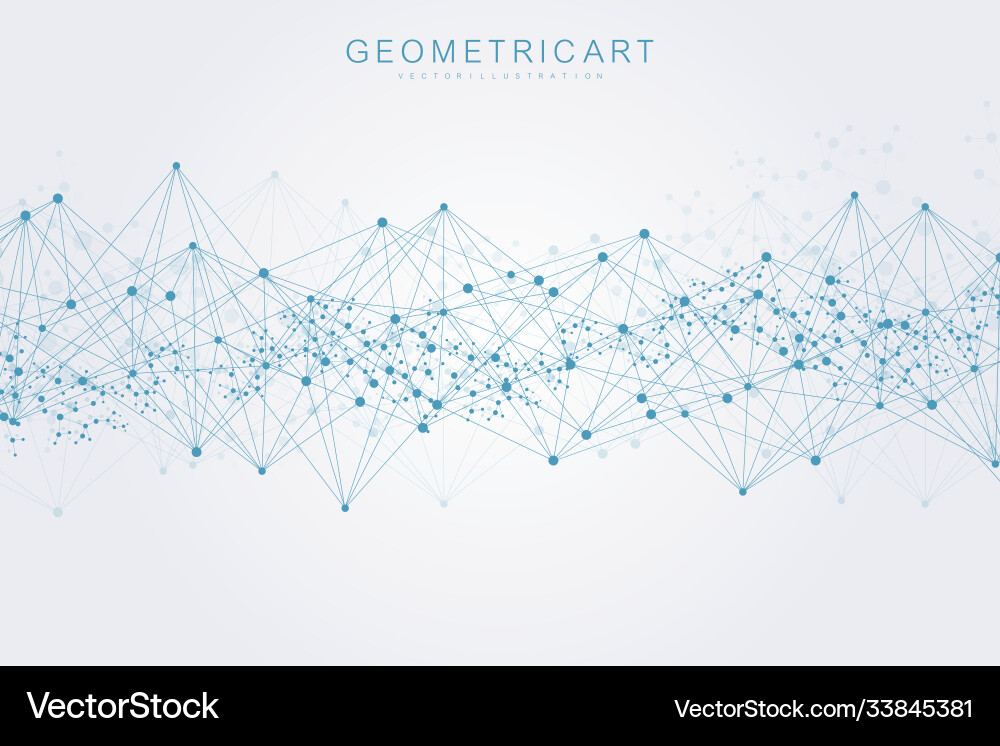 Geometric abstract background with connected line Geometric abstract background with connected line Vector Image
