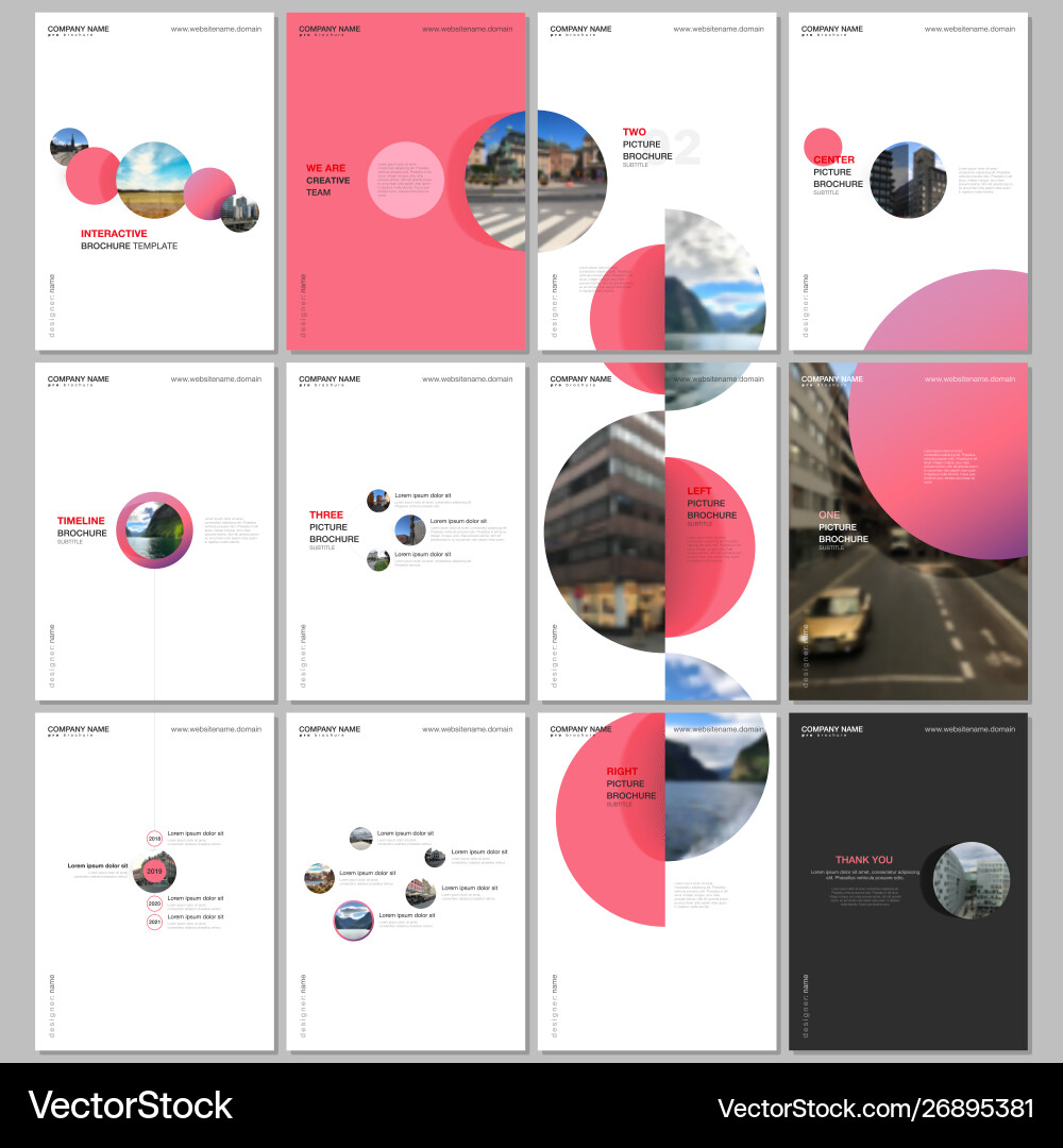 Minimal brochure templates with colorful gradient Minimal brochure templates with colorful gradient vector image