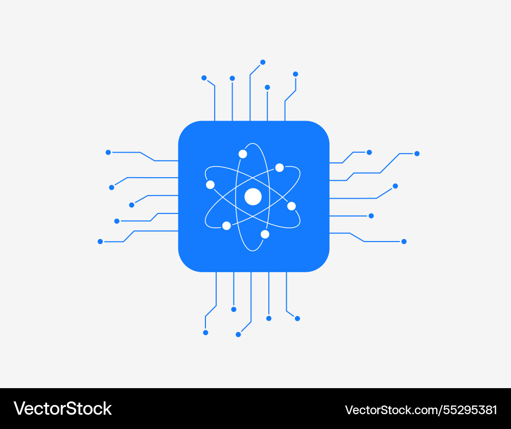 Quantum computing breakthroughs advanced Quantum computing breakthroughs advanced vector image
