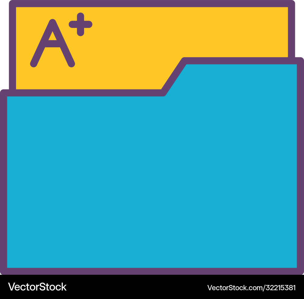 School file with note line and fill style icon Vector Image