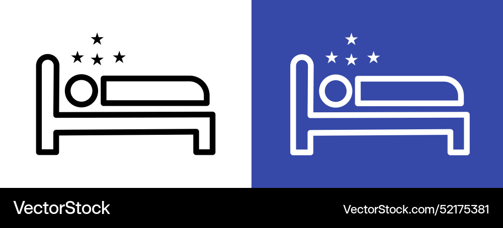 Sleep logo sign set outline Royalty Free Vector Image