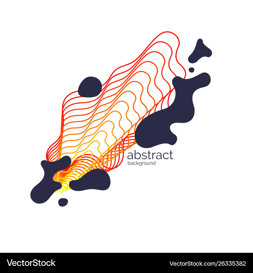 Abstract background with dynamic waves vector image