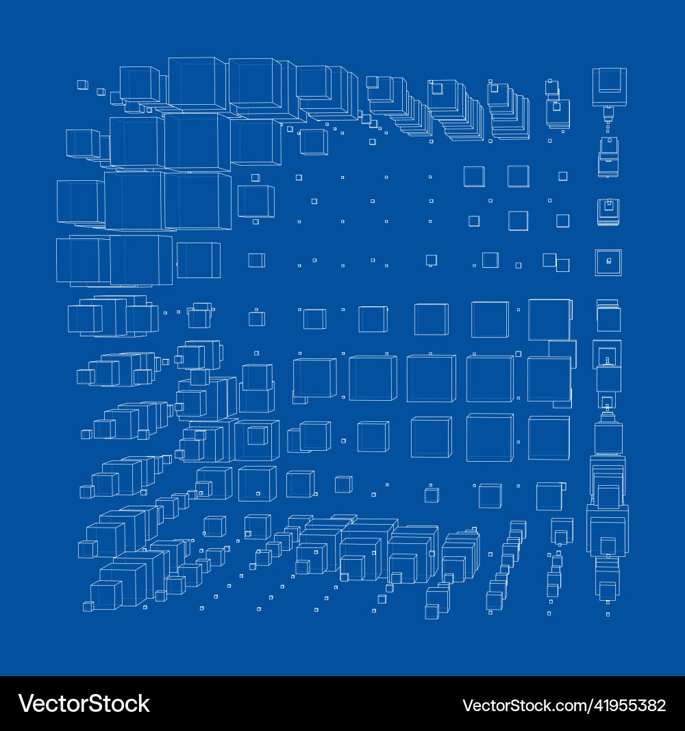 Abstract boxes background Vector Image