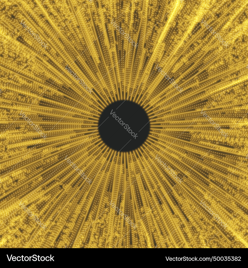 Array with dynamic particles 3d futuristic Vector Image